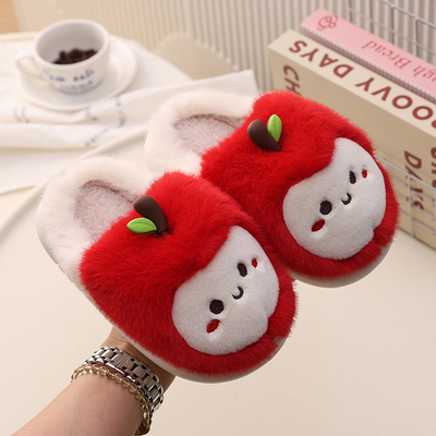 可爱儿童室内毛毛鞋秋冬季棉拖鞋