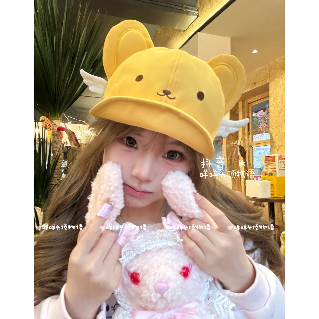 新款可爱卡通小可棒球帽流行女春夏季棉质显脸小百搭鸭舌帽子学生