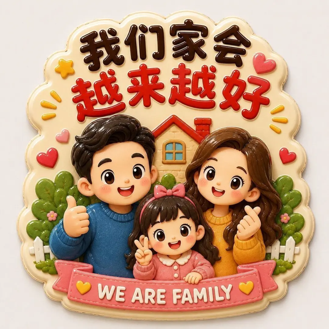 温馨一家人冰箱贴创意纪念品