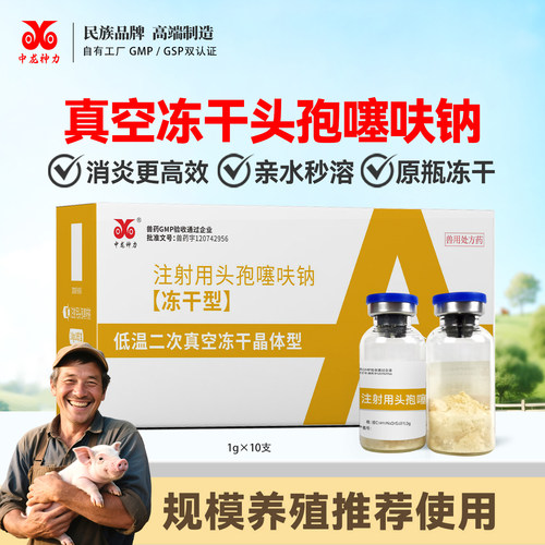 中龙神力头孢噻呋钠速溶冻干粉