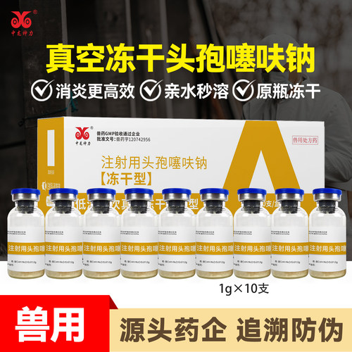 兽药头孢噻呋钠猪牛羊兽用消炎药
