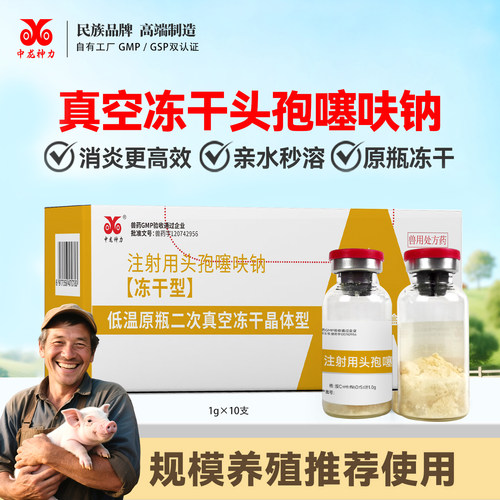 中龙神力头孢噻呋钠速溶冻干粉