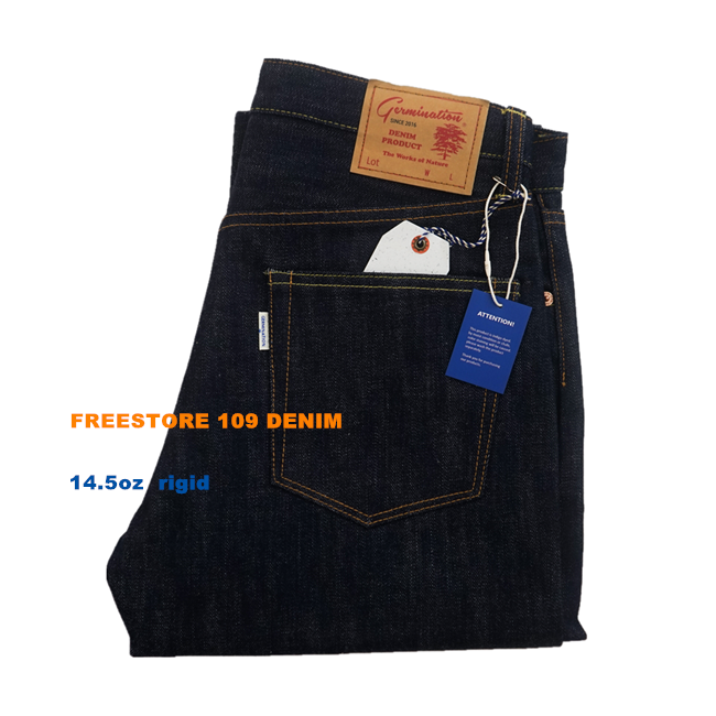 原创 美式复古经典66裤型改良款赤耳原色原浆丹宁牛仔裤