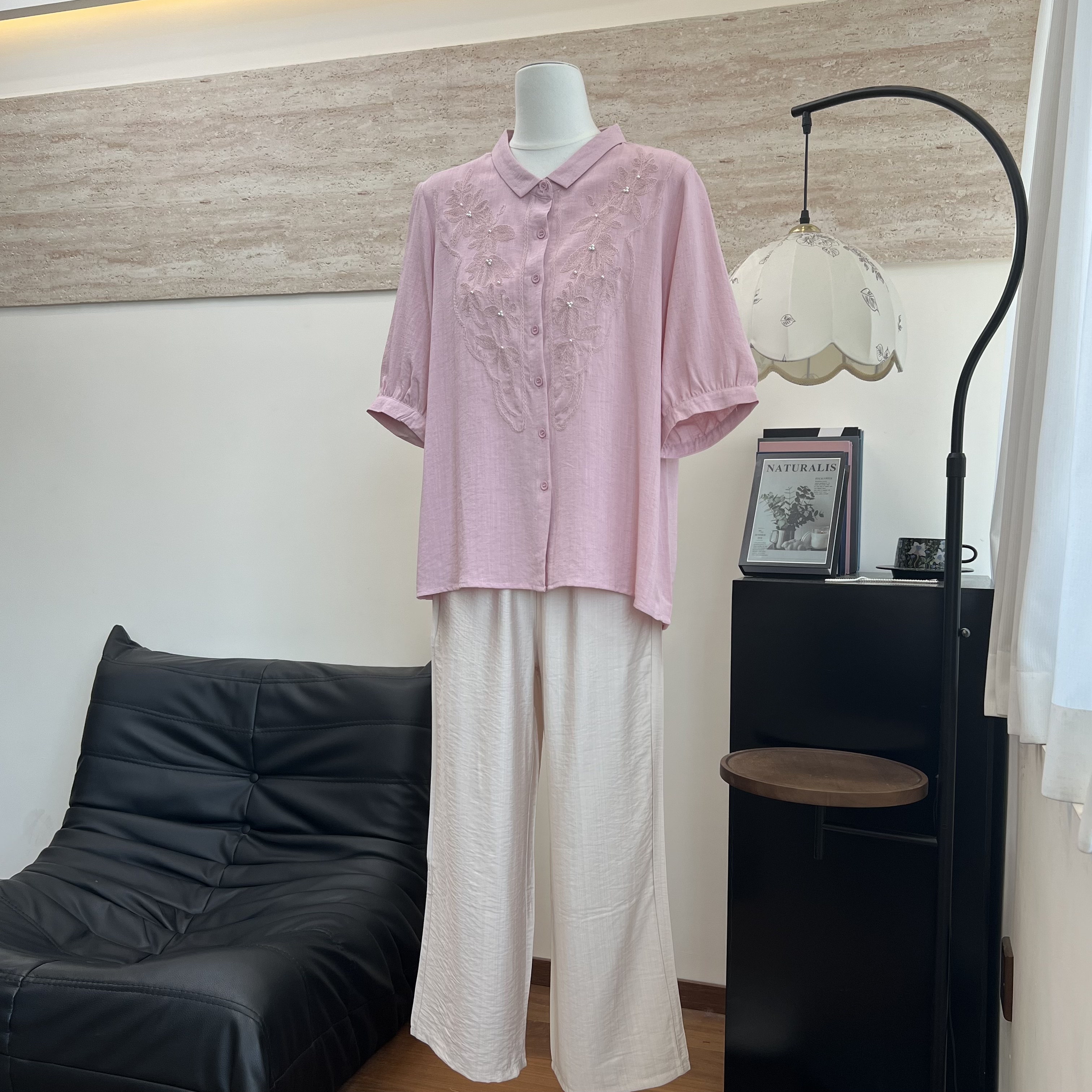 妈妈装夏季开衫短袖棉T恤套装