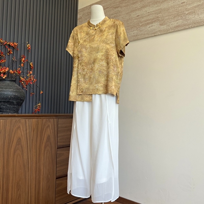 新款妈妈装夏季短袖裤子两件套
