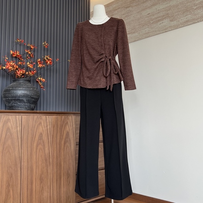 新款秋季妈妈时尚气质通勤两件套