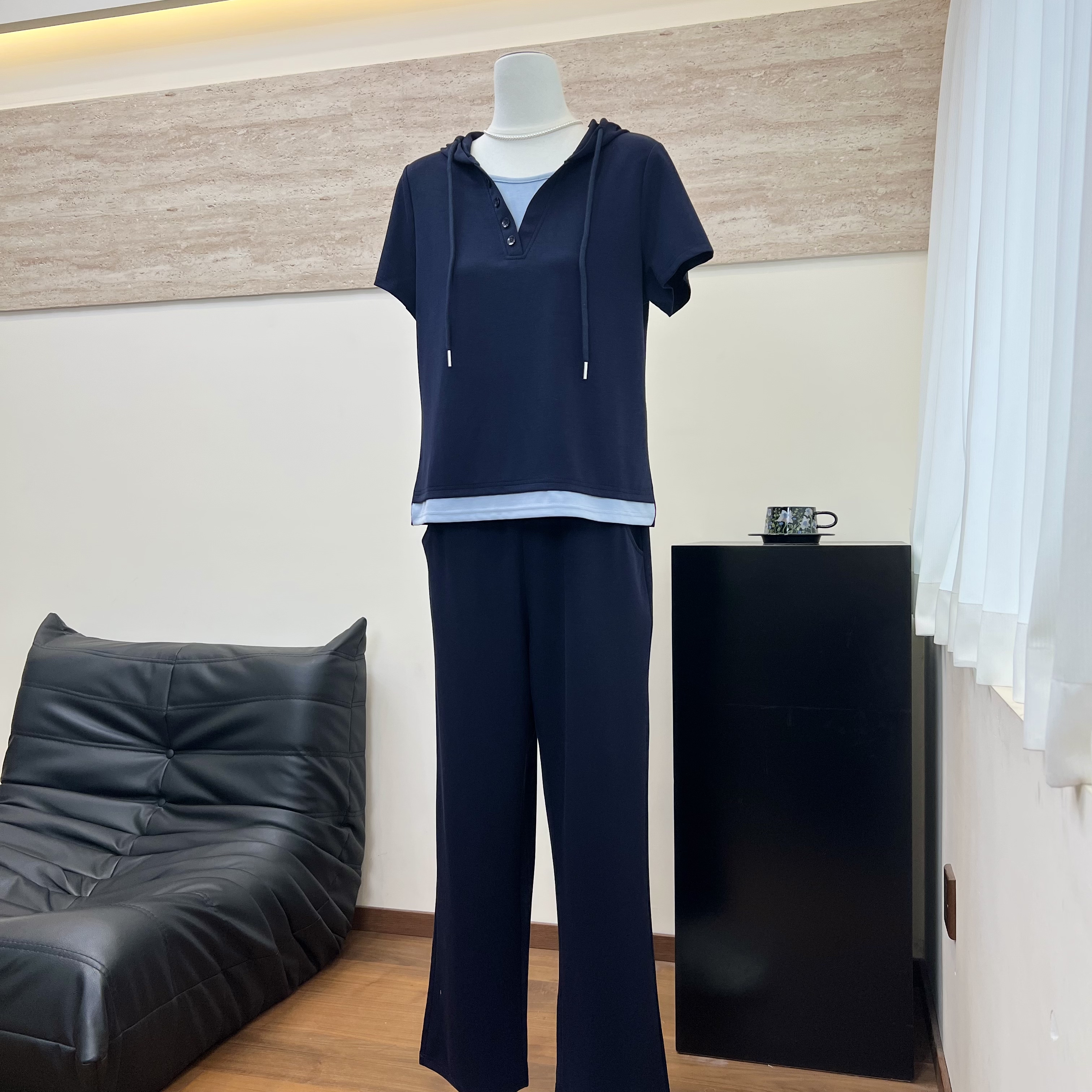 新款妈妈装夏季短袖休闲T恤套装