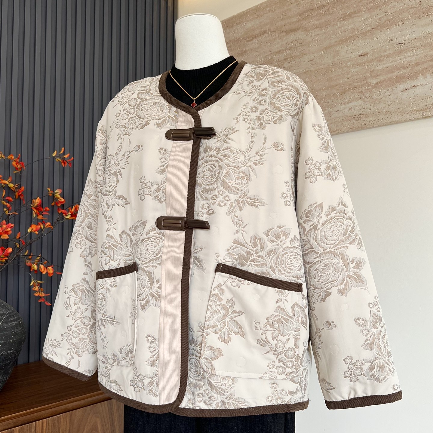 时尚气质新款妈妈装冬季棉服开衫上衣中老年女士圆领保暖洋气外套,女装/女士精品,中老年女装,淘宝优惠券,粉丝福利购,淘宝优惠卷