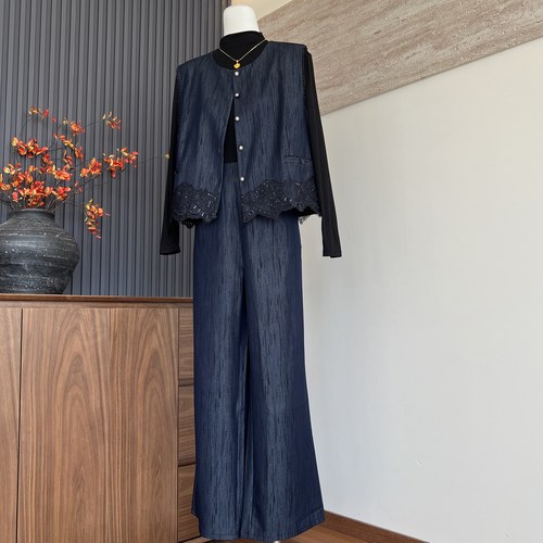 新款妈妈装春秋季时尚气质三件套