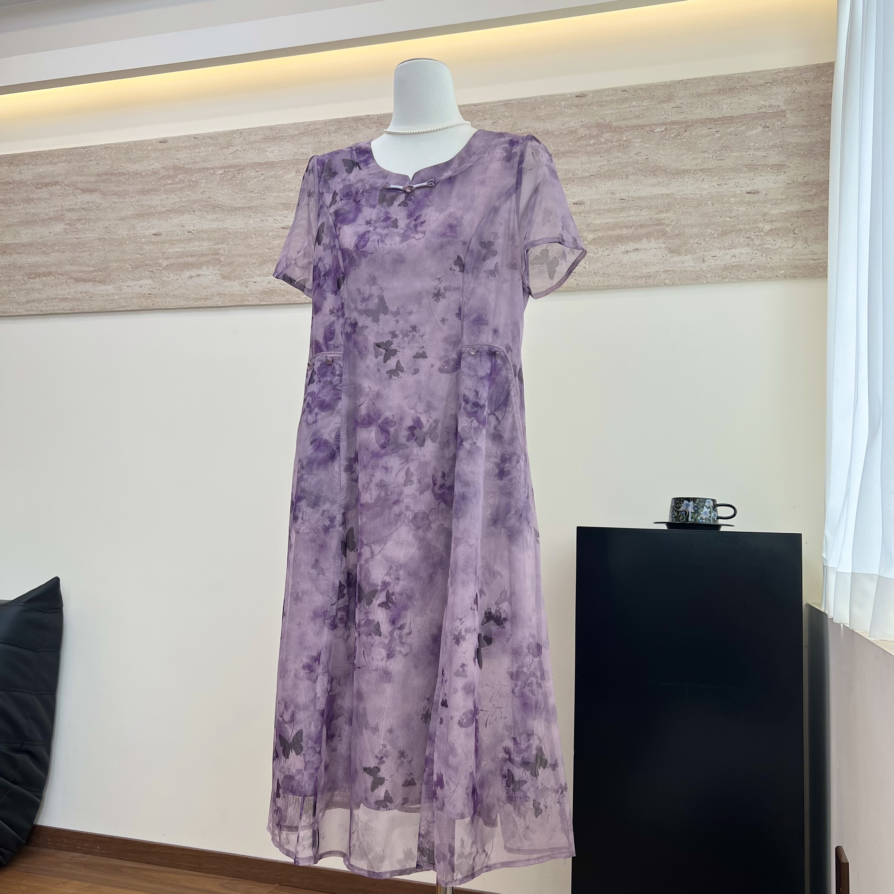 新款妈妈装夏季短袖上衣连衣裙