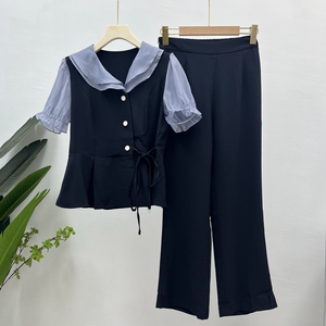 妈妈装2024夏装新款时尚套装中老年女装洋气上衣服两件套夏季小衫