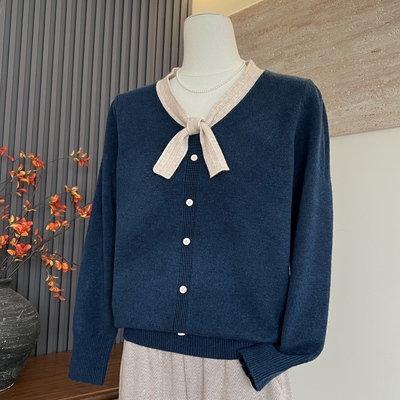 时尚洋气妈妈装新款秋针织衫上衣