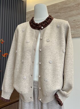 洋气妈妈装冬季针织开衫加厚