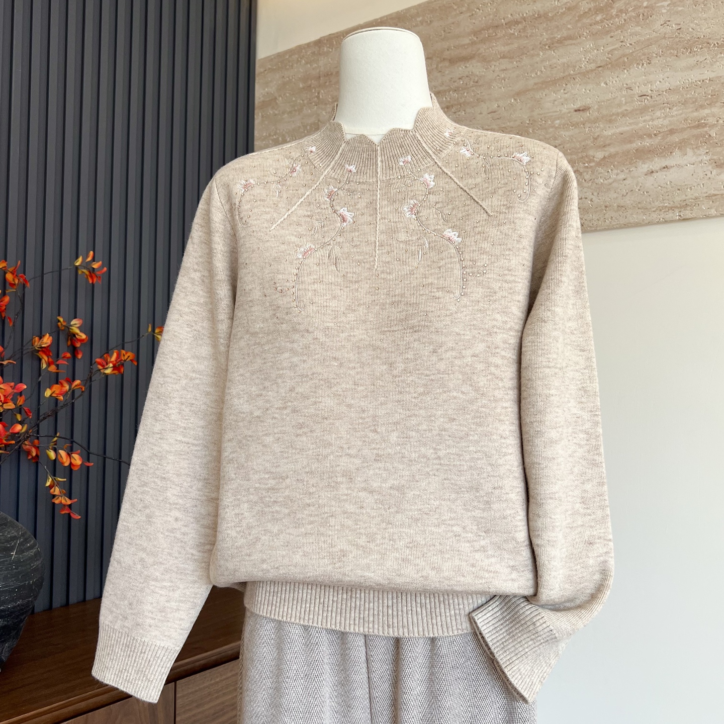 妈妈装新款时尚加绒加厚上衣