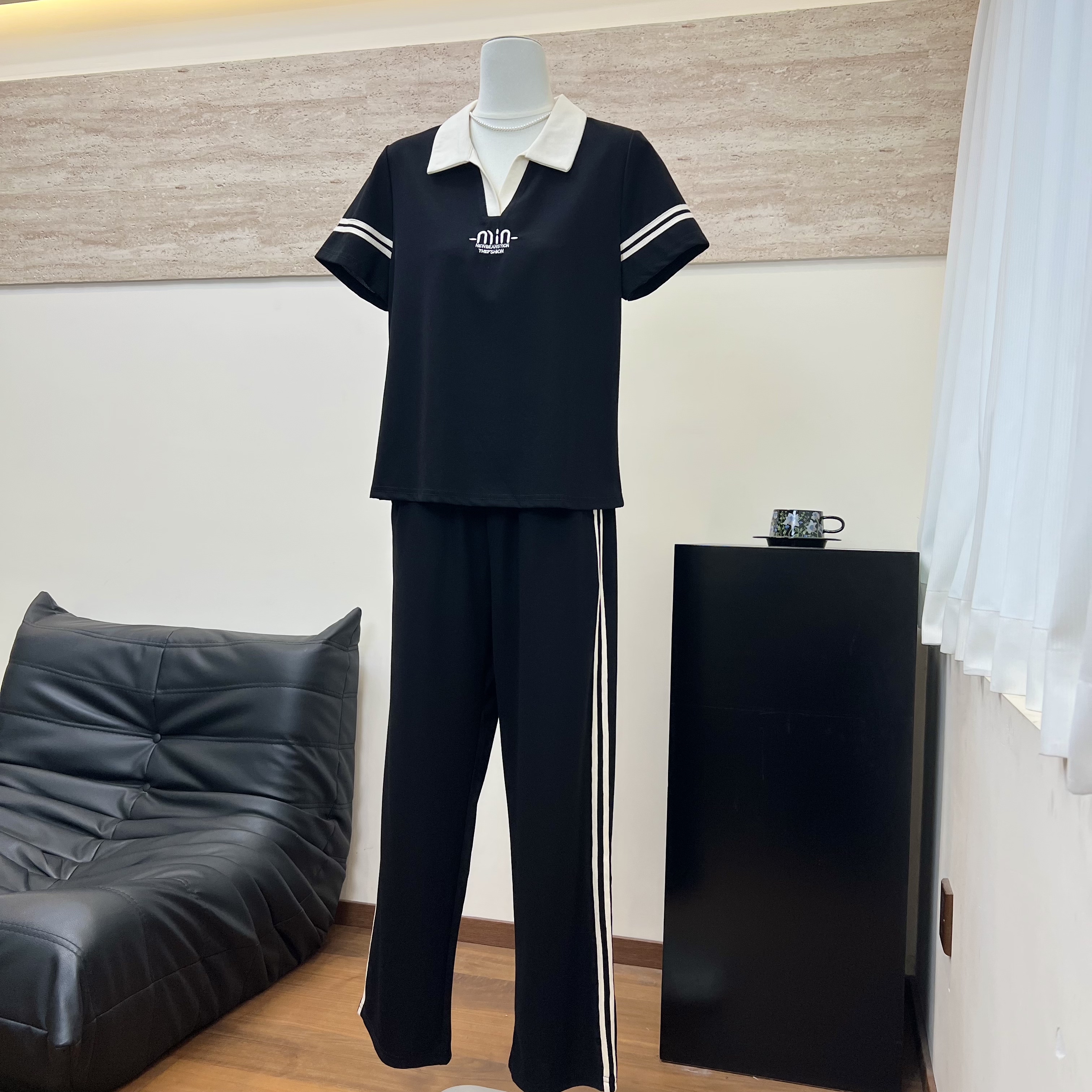 新款妈妈装夏季短袖休闲T恤套装