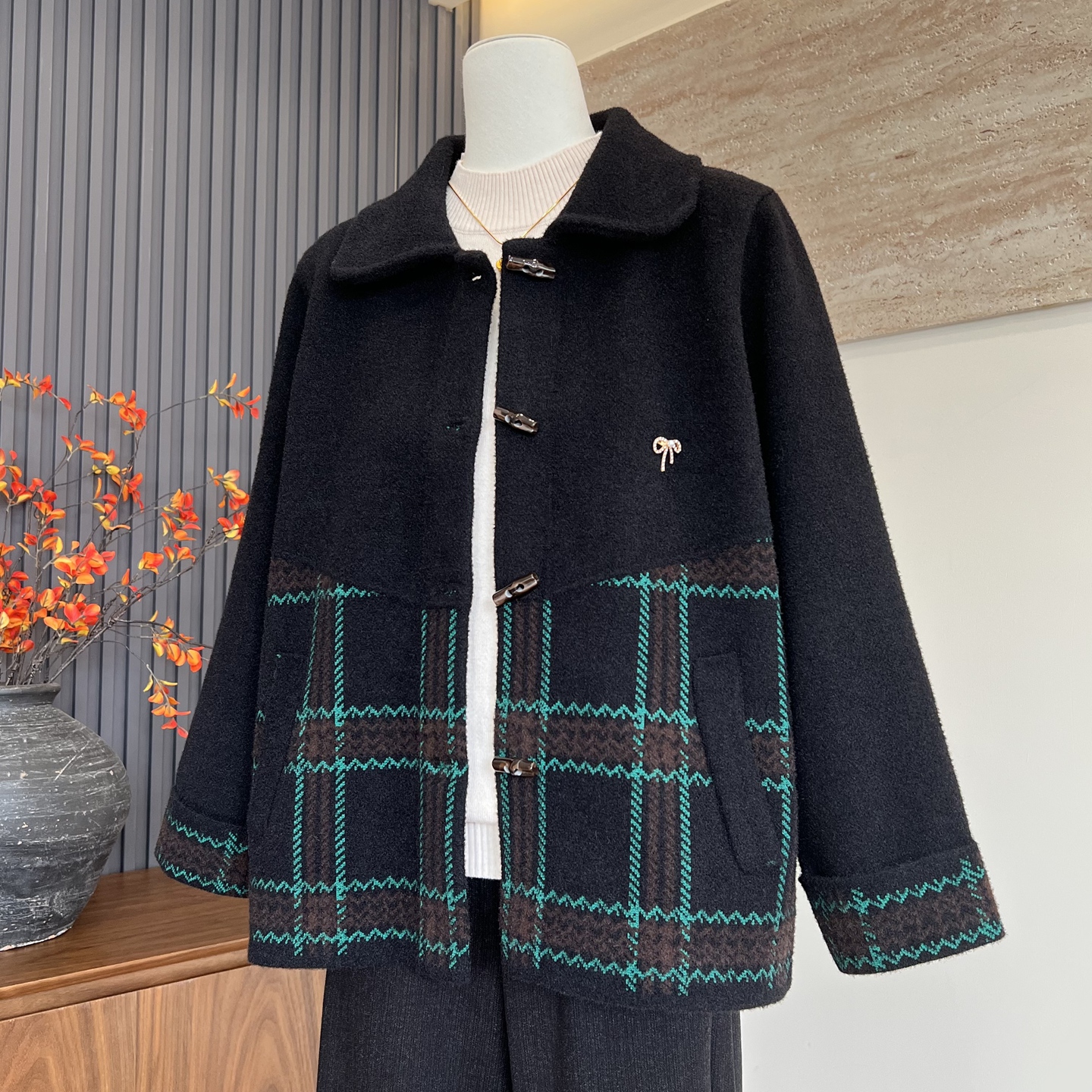 气质时尚秋冬季新款妈妈装外套