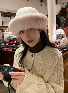 韩国小众 24秋季新款 毛绒保暖氛围感渔夫帽