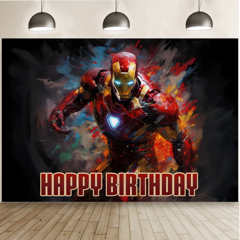 IronMan钢铁侠主题生日海报