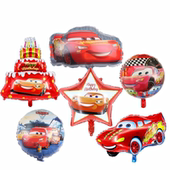 赛车总动员麦昆车造型铝膜圆球男孩儿童玩具汽车主题生日周岁装 饰