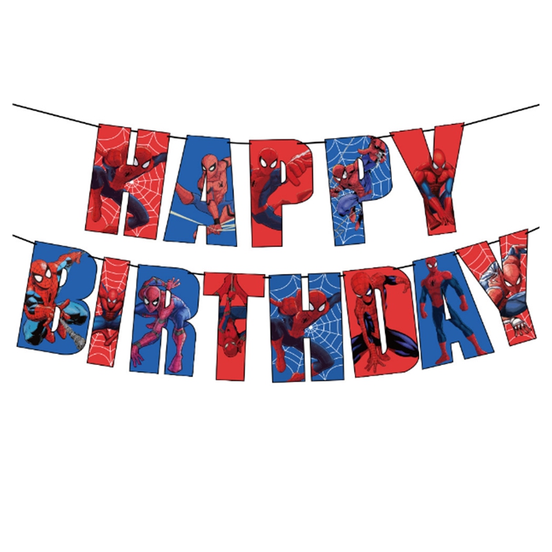 蜘蛛侠生日派对布置5周岁卡通
