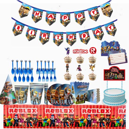 Roblox主题派对一次性餐具用品