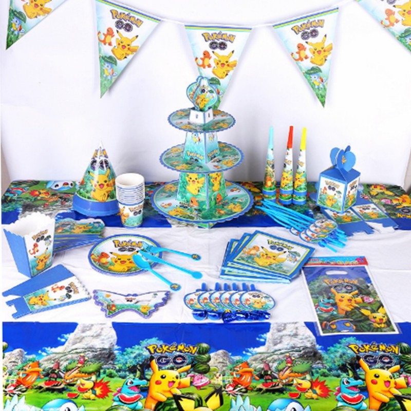 皮卡丘主题儿童周岁卡通纸杯桌布餐盘生日节日派对一次性用品套装,节庆用品/礼品,甜品台装饰,淘宝优惠券,粉丝福利购,淘宝优惠卷