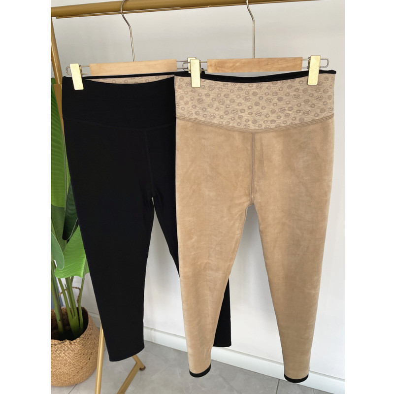 秋冬大码女士保暖裤加绒加厚宽松外穿加肥加大黑色打底裤绒裤8814