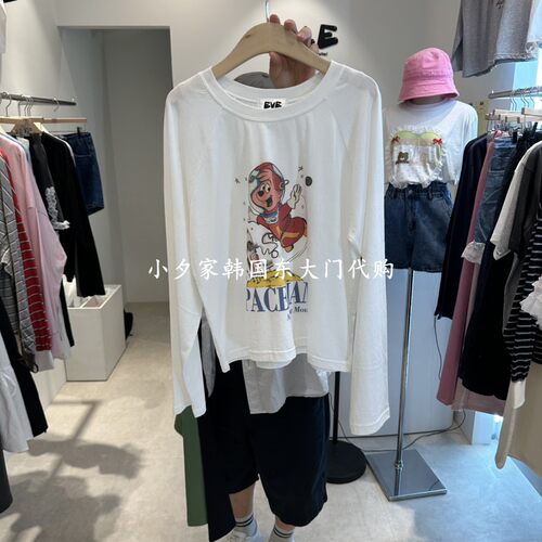 一件包邮 小夕韩国东大门代购EVE 26秋女装新款时尚简约长袖T恤
