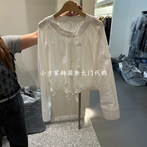 一件包邮 小夕韩国东大门代购 SOF26早秋女新纯色系扣长袖衬衫