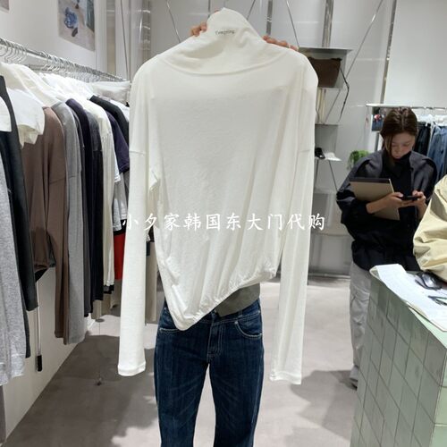 一件包邮 小夕韩国东大门代购TEMPTING26秋女时尚简约百搭长袖T恤