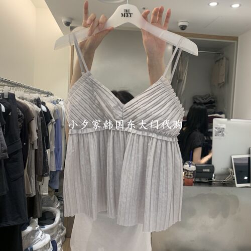 一件包邮 小夕韩国东大门代购 MEET ME26夏款女装 细肩带吊带背心
