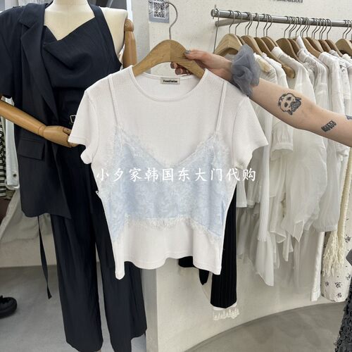 一件包邮 小夕韩国东大门代购 FOUNDATION26夏女时尚百搭短袖T恤