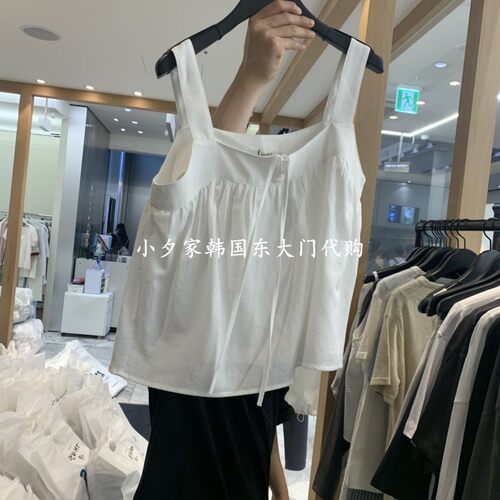 一件包邮 小夕韩国东大门代购OBJECT 26夏款女装休闲简约吊带上衣