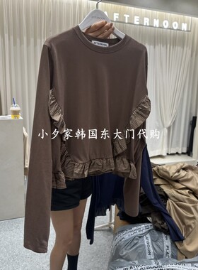 一件包邮 小夕韩国东大门代购 AFTERNOON 26秋女装时尚新长袖T恤