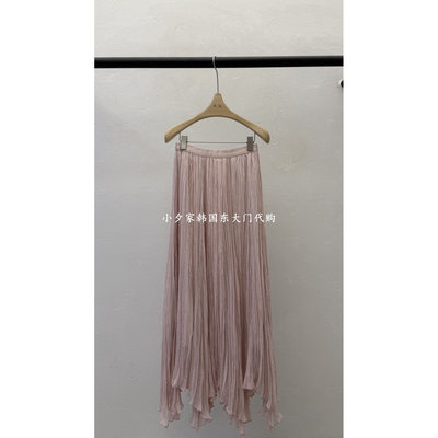 一件包邮 小夕韩国东大门代购 AUTUMN BEIGE-Q26夏款女装褶皱长裙