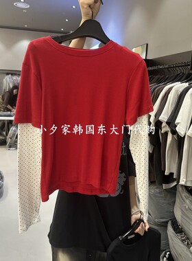 一件包邮 小夕韩国东大门代购CREDITO 26秋女装时尚新款长袖T恤