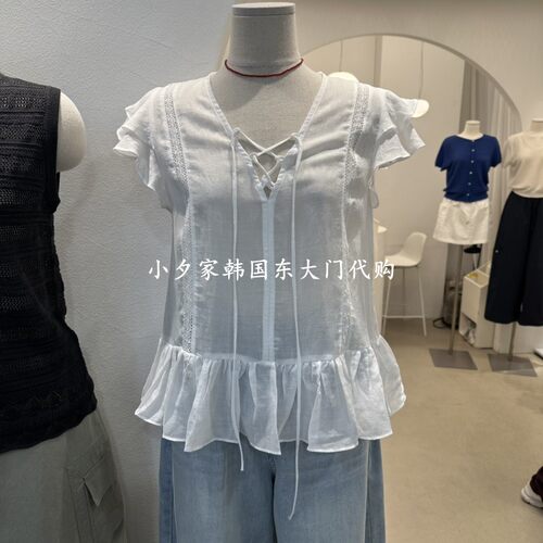 一件包邮 小夕韩国东大门代购GOLDEN MARKET 26夏女装纯色衬衫T恤