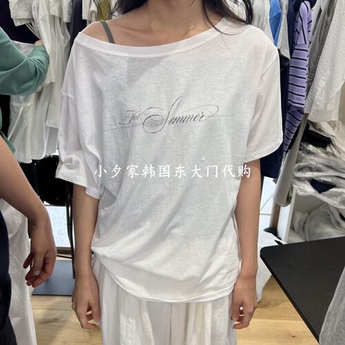 一件包邮 小夕韩国东大门代购FLAT 26夏款女装新品纯色 短袖T恤