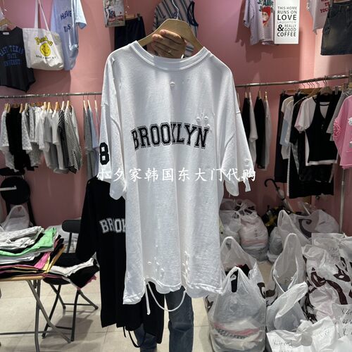 一件包邮 小夕韩国东大门代购K STORY 26夏女装新品 宽松短袖T恤