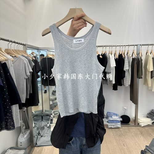 一件包邮 小夕韩国东大门代购LTMS 26夏款女装纯色简约 吊带背心