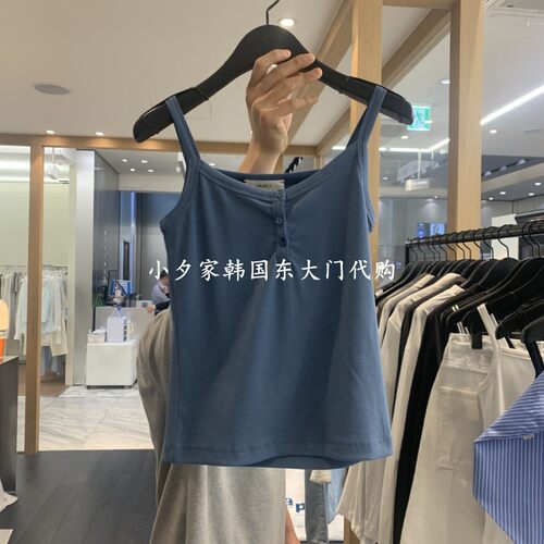 一件包邮 小夕韩国东大门代购OBJECT 26夏款女装休闲带扣吊带背心