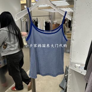 一件包邮 小夕韩国东大门代购 HELVETICA26夏款女装条纹 吊带背心
