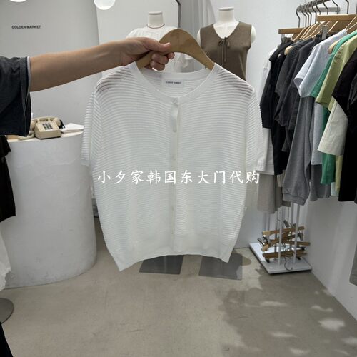 一件包邮 小夕韩国东大门代购 GOLDEN MARKET26夏女装新品针织T恤