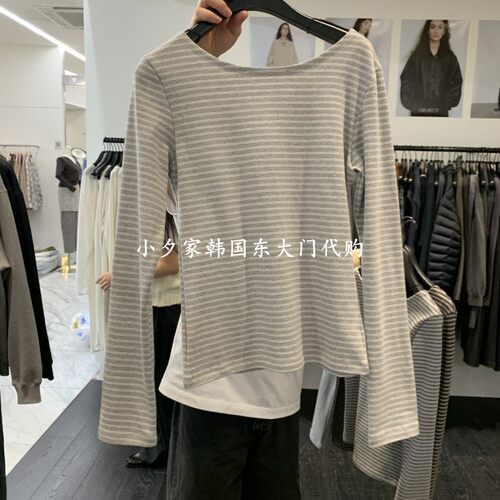 一件包邮 小夕韩国东大门代购 OBJECT 26秋季女时尚百搭长袖T恤