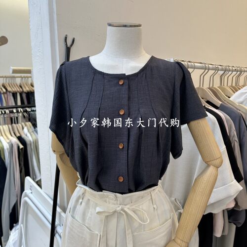 一件包邮 小夕韩国东大门代购FUNNY POWDER 26夏女装新品 短袖T恤
