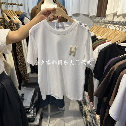 一件包邮 小夕韩国东大门代购COCO HOLIC26秋季女时尚百搭短袖T恤