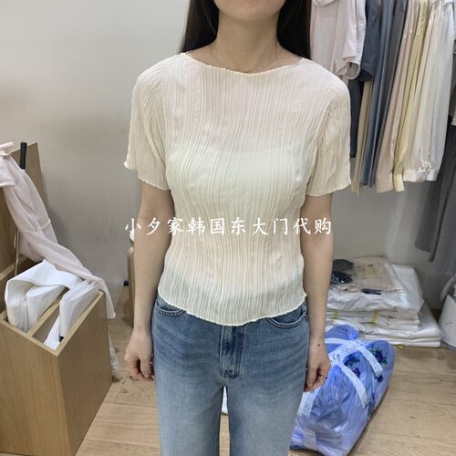 一件包邮 小夕韩国东大门代购FOREST 26夏款女装新肌理风短袖T恤