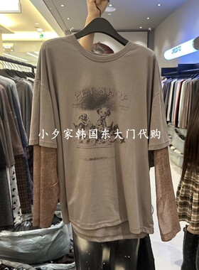 一件包邮 小夕韩国东大门代购CREDITO 26秋女装时尚新款长袖T恤