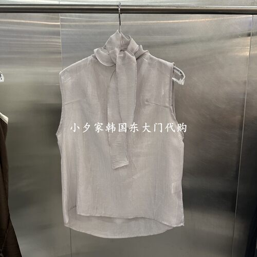一件包邮 小夕韩国东大门代购PAVEL 26夏款女装飘带纯色 吊带背心