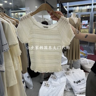 一件包邮 小夕韩国东大门代购FOUNDATION 26夏款女装新品 短袖T恤